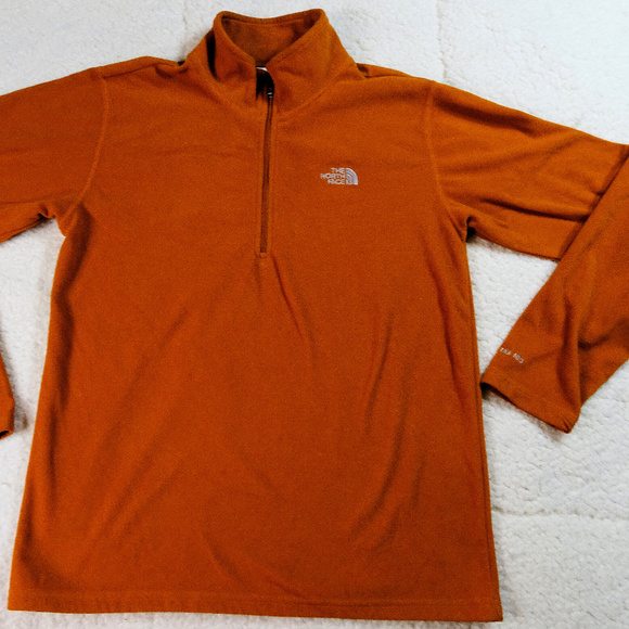 The North Face Other - The North Face Quarter Zip Rust Fleece Boy's Large